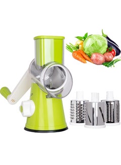Buy Rotary Hand Grater with 3 Round Stainless Steel Multifunctional Blades SM-33146 in Saudi Arabia