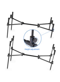 Buy Detachable Fishing Rod Stand Buzz Bar Pole Rest Head Folding Retractable Fishing Rod Holder with Carry Bag in Saudi Arabia