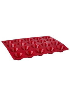 Buy 20-Petits Fours Non-Stick Silicone Mould Red 23.1 x 2.5 x 32.4 cm 111050A in Saudi Arabia