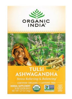 اشتري Tulsi Tea Ashwagandha Caffeine Free 18 Infusion Bags 1.27 oz 36 g في الامارات