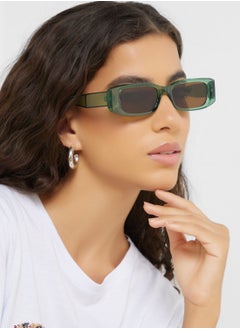 Buy Chunky Arm Rectangular Len Sunglasses in UAE