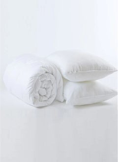 اشتري Duvet Cotton Plain Double Duvet Insert 240 X 260Cm With 2 Pieces Pillow في الامارات