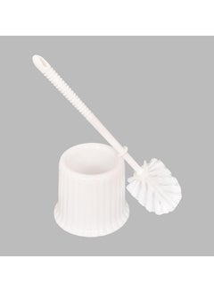Buy HomePro Toilet Brush for Bathroom Cleaning, Heavy Duty Toilet Brush Set, Reusable, Toilet Scrubber Brush With Long Handle, (White) in UAE