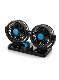 Buy 12V Dc Electric Car Fan - Rotatable 2 Speed Dual Blade With 9Ft Cord Quiet Strong Dashboard in Egypt