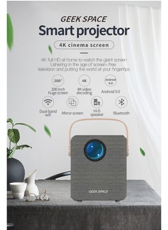 Buy 4K Smart Projector Portable Projector With 5G Wifi And Bluetooth HD 1080P 4K Supported 100 Inch Screen Portable Movie Projector Built In Speaker Gmae Projector Mini Led Projector in UAE