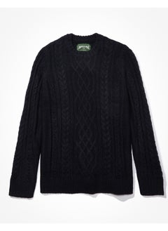 اشتري AE Super Soft Cable Knit Crew Neck Sweater في الامارات