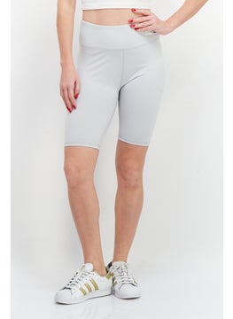 Buy Women Sportswear Fit Cycling Short, Mist White in Saudi Arabia