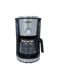 Buy Coffee machine 1.25  liter black steel 1000 watts in UAE