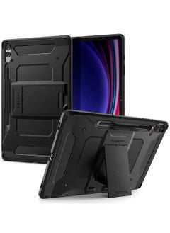 Buy Tough Armor Pro Samsung Galaxy Tab S9 Plus Case Cover (2023) 12.4 inch Premium Shockproof Protective Hard Shell Case with Kickstand and S Pen Holder - Black in UAE