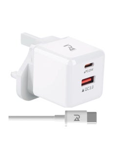 Buy Radalifestyle QC 8 Fast Charger With Quick-Charge 20 watt & Type C Cable Included in UAE
