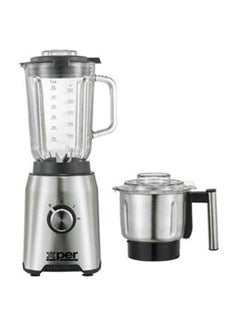 Buy Xper Blender, 800 Watts, 1.5 Liters, Glass with Grinder, Stainless Steel - XPTB-800GS in Saudi Arabia