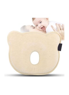 Buy Newborn Baby Pillow Head Shaping Pillow Prevent Flat Head Memory Foam For Age 0-1 Beige in UAE