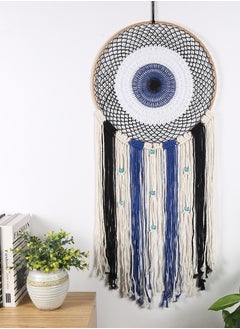 Buy Blue White Tassel Handwoven Dream Catcher For Decoration 40*100 cm in Saudi Arabia