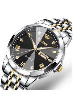 Buy Watches For Men Fashion Stainless Steel Quartz Analog Water Resistant Watch 9931 in Saudi Arabia