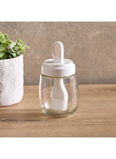 Buy Essential Glass Jar with Silicone Brush 290 ml in UAE