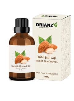 Buy Sweet Almond Oil Natural 100 % Pure 40 Ml - Cold Pressed - ORIANZ in Egypt