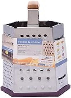 Buy Danny Home SK-9067 Professional Box Grater Nonstick Coating Stainless Steel with 6 Sides - Vegetable Chopper, Kitchen Cutter, Shredder for Cheese & Vegetables - Multi Color in Egypt