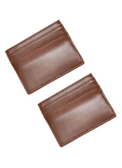 Buy Bundle of 2 Leather front and back cases card holder wallets in Egypt