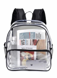 Buy Clear Backpack, Clear Mini Backpack Stadium Approved, Waterproof Transparent Backpack for School Work Travel and Work & Sport Event in UAE