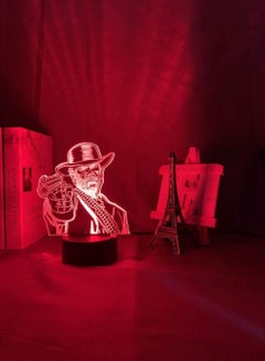 Buy 3D Multicolor Night Light Illusion Decoration Gifts Christmas Arthur Morgan Figure Kids LED Night Light Game Red Dead Redemption 2 Gift Acrylic 3D Lamp for Room Decor Nightlight in UAE