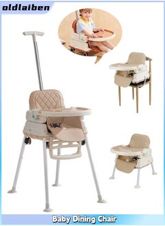 Buy 4-In-1 Adjustable Baby High Chair, Multi-Functional Baby High Chair, Portable High Chairs for Babies, Convertible High Chair For Kids, With Adjustable Height And Footrest, For Baby 6 Months To 6 Years, Beige in Saudi Arabia