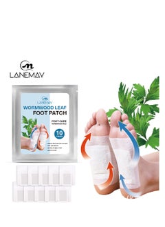 Buy 10-Pack Cleansing and Detoxifying Foot Pads/Patch Sleep Stress Reducing Dehumidifying Foot Care Improves Sleep Quality Mugwort Bamboo vinegar in Saudi Arabia