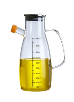 Buy Borosilicate Oil Dispenser & Stoppers Bottle with Handle, Olive Oil Dispenser Glass Bottle 1L in UAE