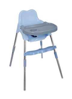 Buy Esqube Bobo Baby Feeding Chair Kids High Booster Chair With Foot Rest And Tray Blue in UAE