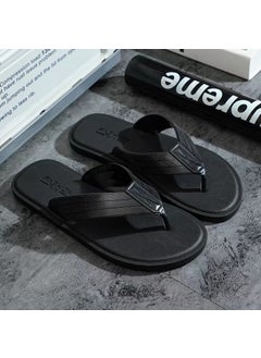 اشتري New Flip-flops Womens Non-slip Flip-flops Flip-flops Outwear Fashionable Seaside Beach Shoes Holiday Cyber Celebrant Summer SandalsFlip Flops Pure Black Belt Flip Flops Pure Black Belt في السعودية