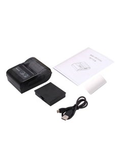 اشتري Mini Portable Thermal Printer 10.2x4.5x7.4cm Black في الامارات