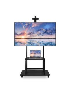 Buy Mobile TV Stand with Projector and Laptop Shelf for 32-75 Inch Screens, Rolling TV Cart with Mount, Shelves and Wheels for Living Room, Bedroom and Office, Holds up to 150 lbs in Saudi Arabia