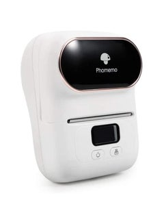 اشتري Phomemo M110 طابعة ملصقات حرارية محمولة اتصال Bluetooth ينطبق على وضع العلامات على كبل مكتب الشحن الباركود بالتجزئة والمزيد مع 1 40 × 30mm Label Roll White Plus ورق مجاني في الامارات