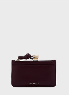 Buy Knotted Detail Zip Card Holder in UAE