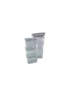 Buy Acrylic Airtight Storage Container Set - Safe to Use - Legumes and Pasta - Keep Kitchen Organized and Space Saving - 4 Piece in Egypt