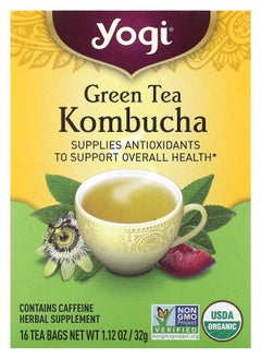 اشتري Green Tea Kombucha 16 Tea Bags 1.12 oz (32 g) في الامارات