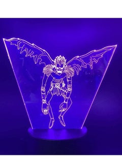 اشتري Multicolour 3D Lamp Figutto Figma Anime Death Note Character Ryuk LED Light Night 16 Color Change Decoration Light Home Bedroom Bedside Lamp في الامارات