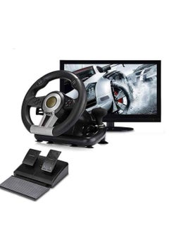 Buy Wheel With Pedals, PXN-V3II Vibration Wired Game Racing Wheel compatible with PC/PS3/PS4/xbox one/xbox series x/SWlTCH consoles in Saudi Arabia