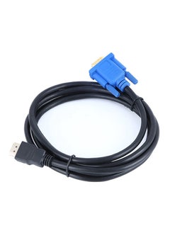 Buy HDMI To VGA Cable 15Pin Adapter Male to 1024 x 768p Fast Transfer Rate Black in Saudi Arabia