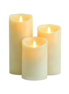 اشتري Flameless Candle - 3 Pcs Led Battery Operated Plastic Candles في الامارات