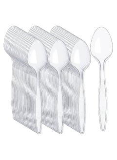 اشتري Clear Disposable Plastic Spoon - For Cake And Food - 50 Pieces في مصر