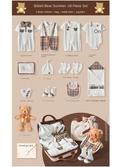 اشتري Newborn Baby Gifts Set Newborn Layette Gifts Set Baby Girl Boys Gifts Premium Cotton Baby Clothes Accessories Set في الامارات