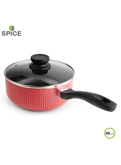 Buy Stripe Sause Pan 20Cm Glass Lid in Saudi Arabia