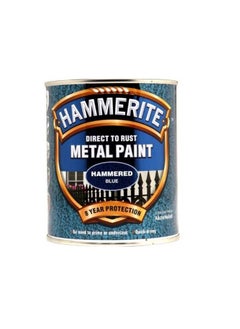 Buy Hammerite Metal Paint Hammered Blue 750ml in UAE