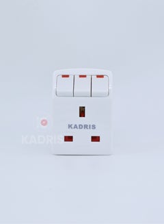 Buy Kadris UAE Approved 3 Way UK Adaptor With Separate Switch and Separate LED indicator 13 A Fused Multi Plug Socket in UAE