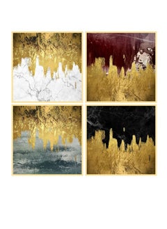 اشتري Premium Wall Art Painting Frames With Aluminium Gold Frame Living Room,Home Wall, Office Decoration pack of 4 في الامارات