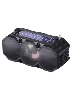 اشتري Solar Bluetooth Speaker Portable Hand Carry Solar Bluetooth Speakers Wireless Outdoor Speaker with Subwoofer Deep Bass Powerful Stereo Speaker for Business Travel and Home Party Travel Black في السعودية