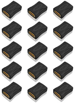 Buy Pack of 15 HDMI Female To Female Coupler Extender Adapter Black in Saudi Arabia