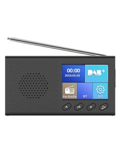 Buy Bluetooth Wireless LCD Display Digital FM Radio K14123 Black in UAE