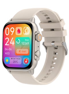 اشتري AMOLED Smart Watch 1.96-Inch Bluetooth Full Touch Screen Fitness Watch with Heart Rate/Blood Oxygen/Sleep/Stress Monitor,IP68 Waterproof Smart Watch for Android IOS في السعودية