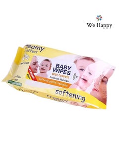 Buy Baby Wipes Soft and Gentle Cleansing Wet Towels Perfect for Sensitive Skin 80 Pcs Eco Pack in UAE